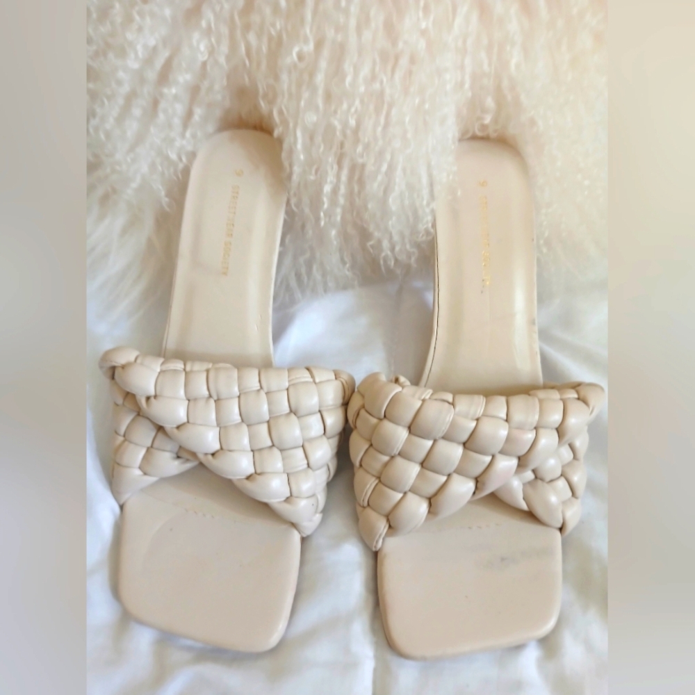 Streetwear Society Cream Woven Sandals Sz 9